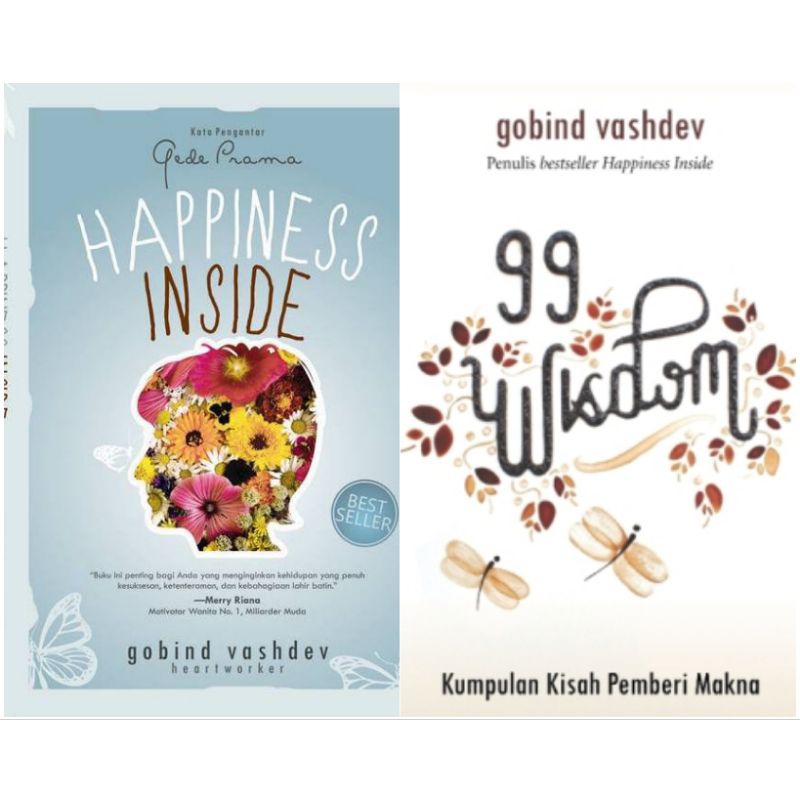(NOURA) (ORIGINAL, SEGEL) BUKU HAPPINESS INSIDE; 99 WISDOM - GOBIND VASHDEV