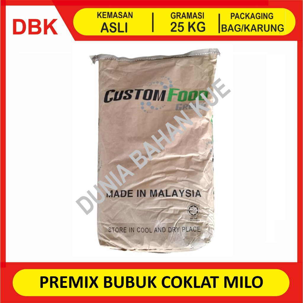 

PREMIX POWDER MINUMAN BUBUK COKLAT MILO - 1 BAG 25 KG