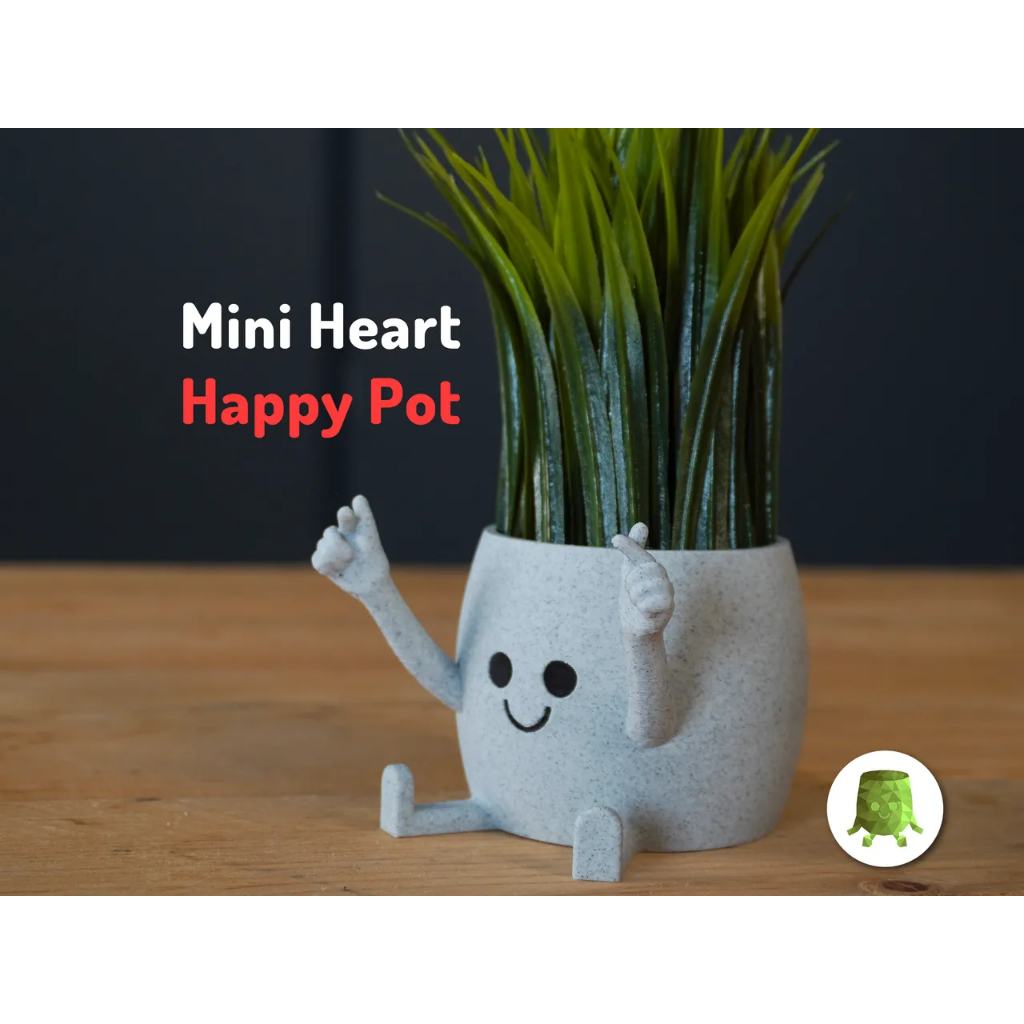 

Happy Pot mini heart Love Tempat Pensil Pajangan