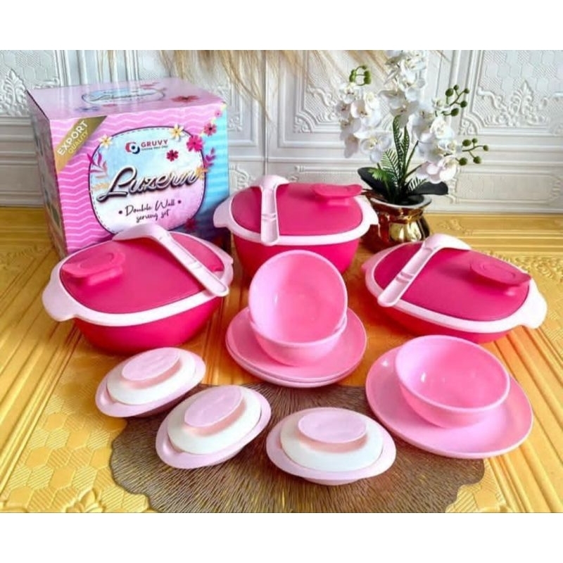 Prasmanan Luzern set 12 pcs/Set Tempat penyimpanan makanan/tempat prasmanan set Biggy