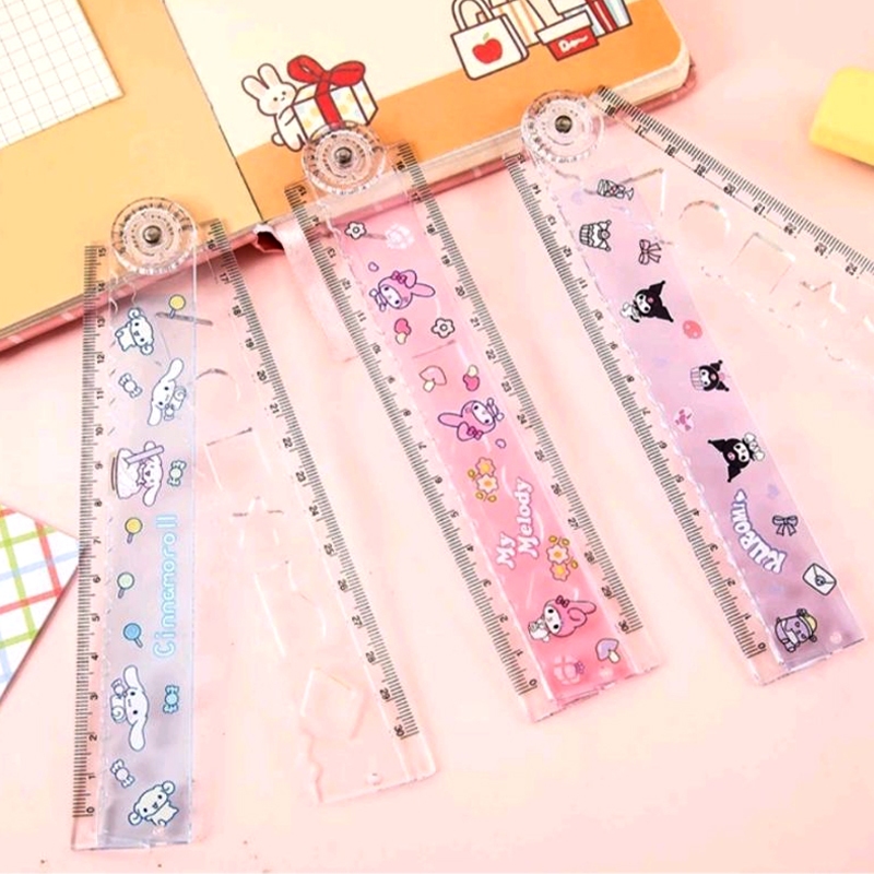 

SP Penggaris Lipat 30cm Cinnamoroll Kuromi Melod dengan busur