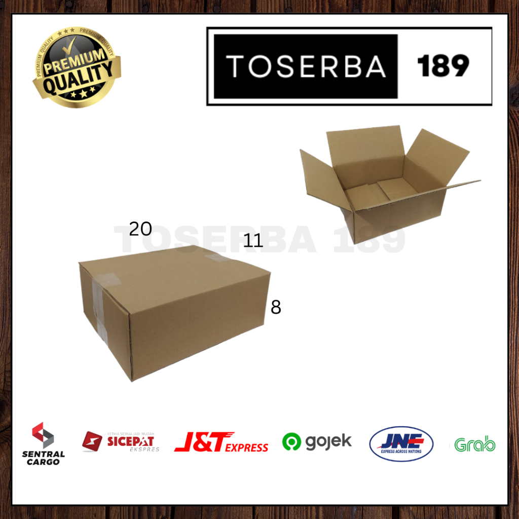 

koak kardus box packing 20x11x8 SHEET POLOS