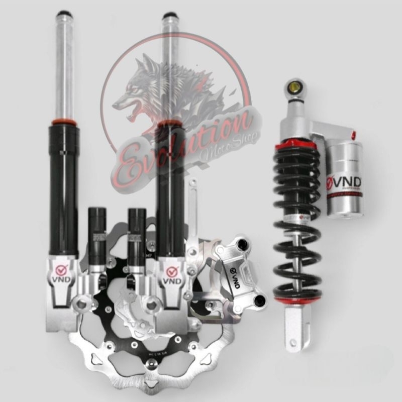 Paketan shock VND depan belakang + cakram motor BEAT FI - VARIO125/150 - SCOOPY - GENIO - VARIO110 P