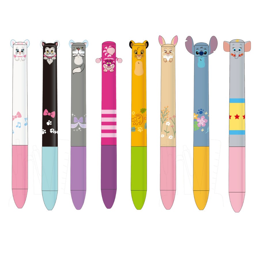 

Sakamoto Funbox MiMi Disney Animals Marie Cheshire Stitch Figaro 2 Color Ballpoint Ink Pen 0.7mm Limited Edition