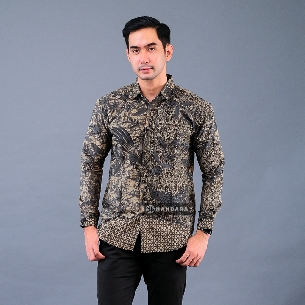 Handara Batik Premium Pria Lengan Panjang Slim Fit Furing - Adrian