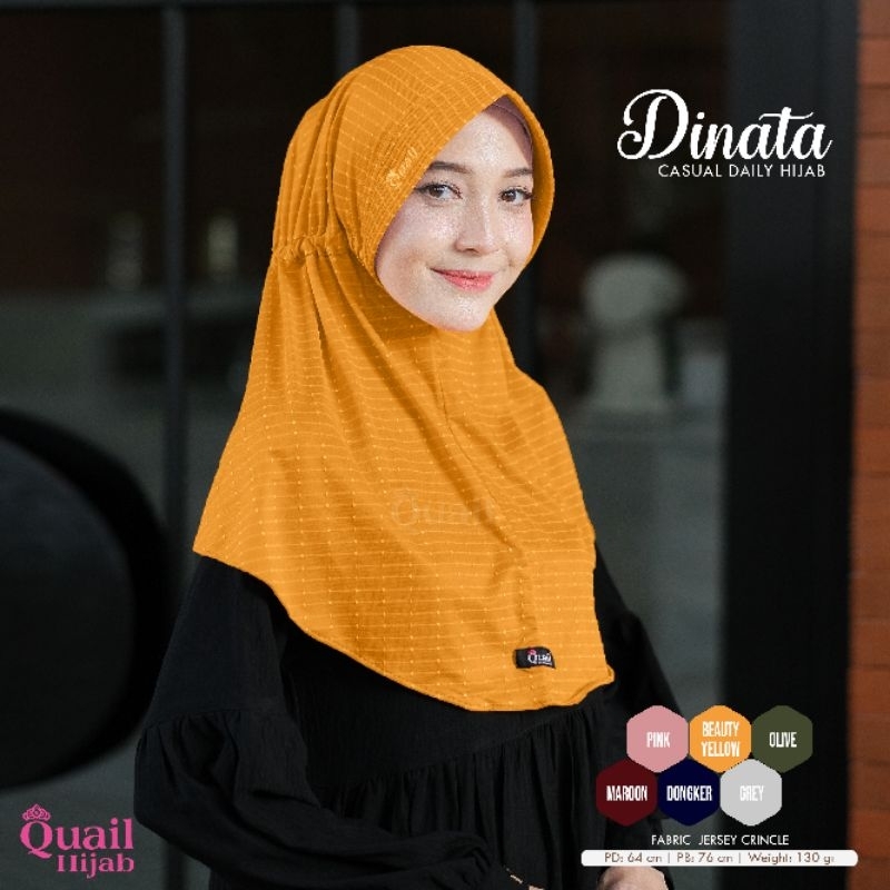 Jilbab Instan Bergo Jersey Crinkle Original Quail Hijab DINATA