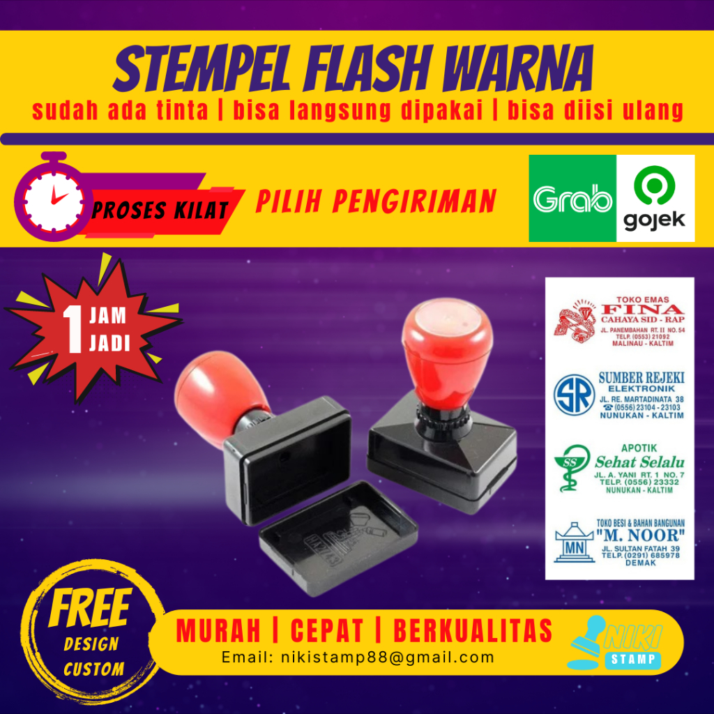 

Stempel Warna Otomatis Persegi Panjang | Stempel Flash | Stempel Logo Custom | Stempel Bisa Diisi Ulang | 1 Hari Bisa Jadi