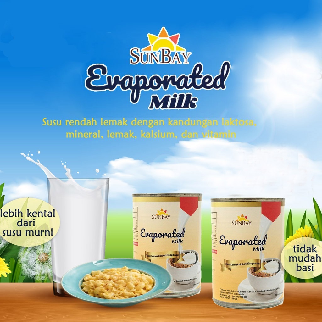 

SUNBAY EVAPORATE MILK 380 GR