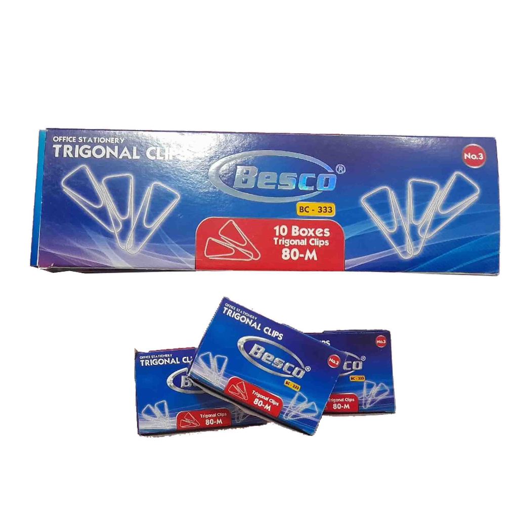 

Trigonal Clip No. 3 per 1 Box Kecil / Paper Clip / Klip kertas