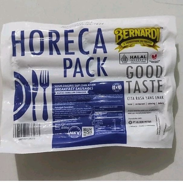 

Sosis Horeca Bernardi VP dan CL 500 gr