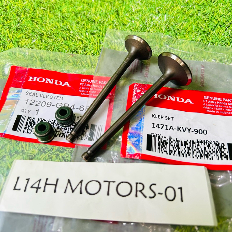 Payung Klep/Klep set + seal klep honda Beat karbu/Vario karbu/sccopy karbu/Spacey