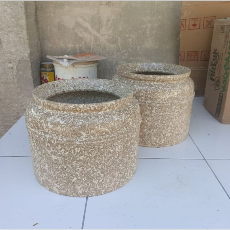 Guci galon marmer putih trotol Termurah