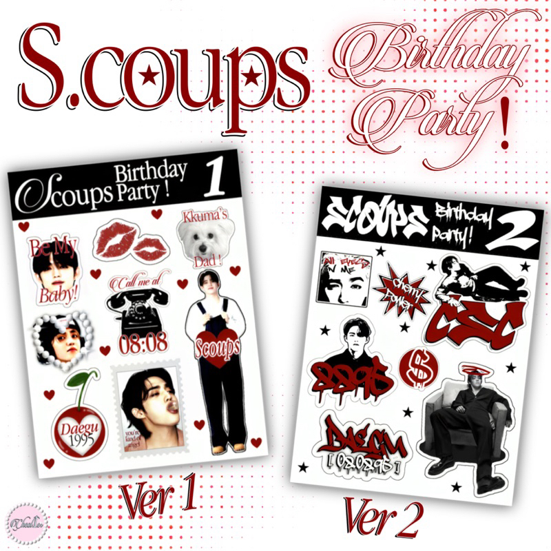 

[PELUNASAN] S.coups Birthday Party! Sticker Sheets