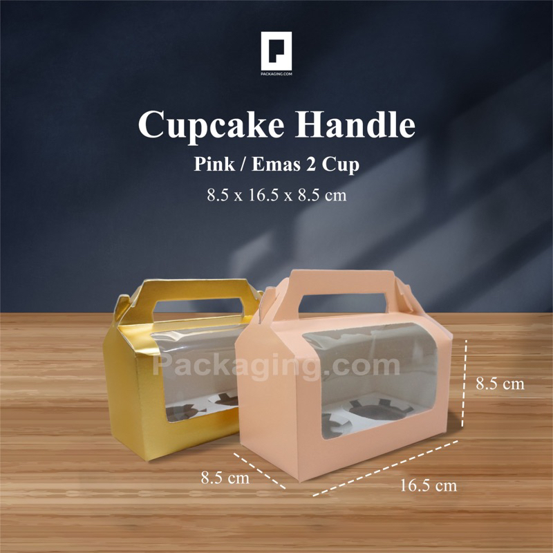 

Kotak Cupcake/Dus Cupcake Handle Isi 2 Cup (isi 10)