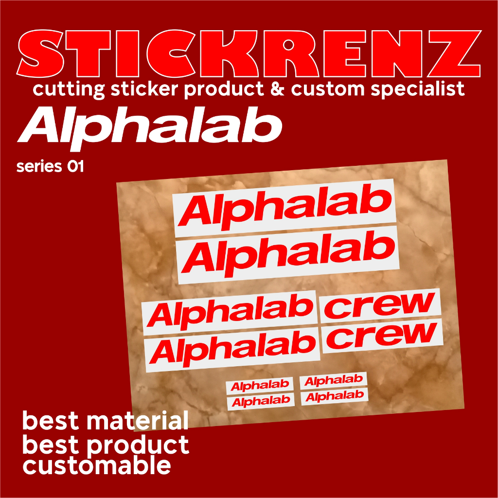 Cutting Sticker Frame Sepeda Fixie Alphalab 01 Custom