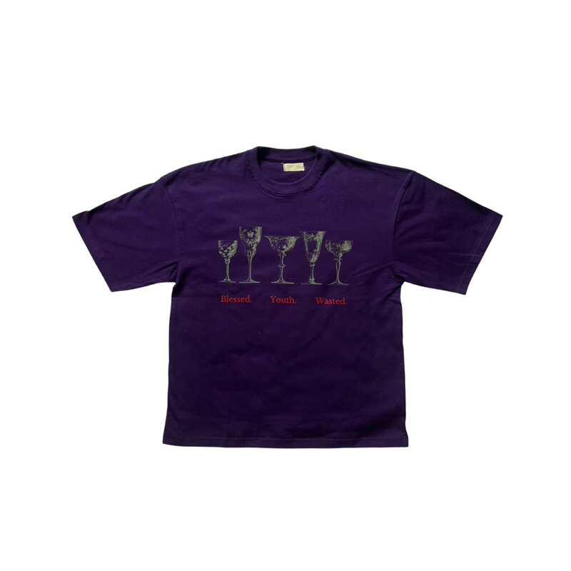 Praedae Blessed Youth Wasted - Dark Purple tee