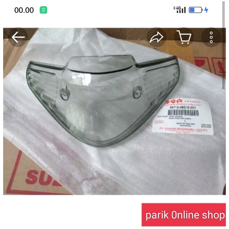 Mika Kaca Lampu Stop Belakang Smoke Suzuki Spin 125