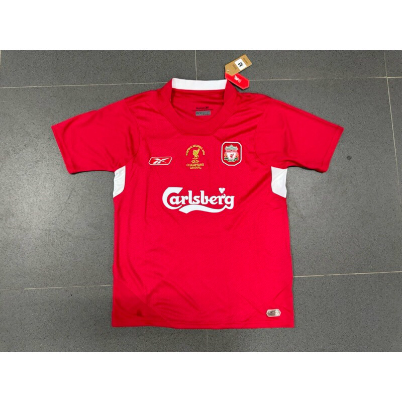 JERSEY BAJU BOLA RETRO LIVERPOOL HOME 2005 MDT BORDIR JERSEY BOLA LFC HOME VINTAGE