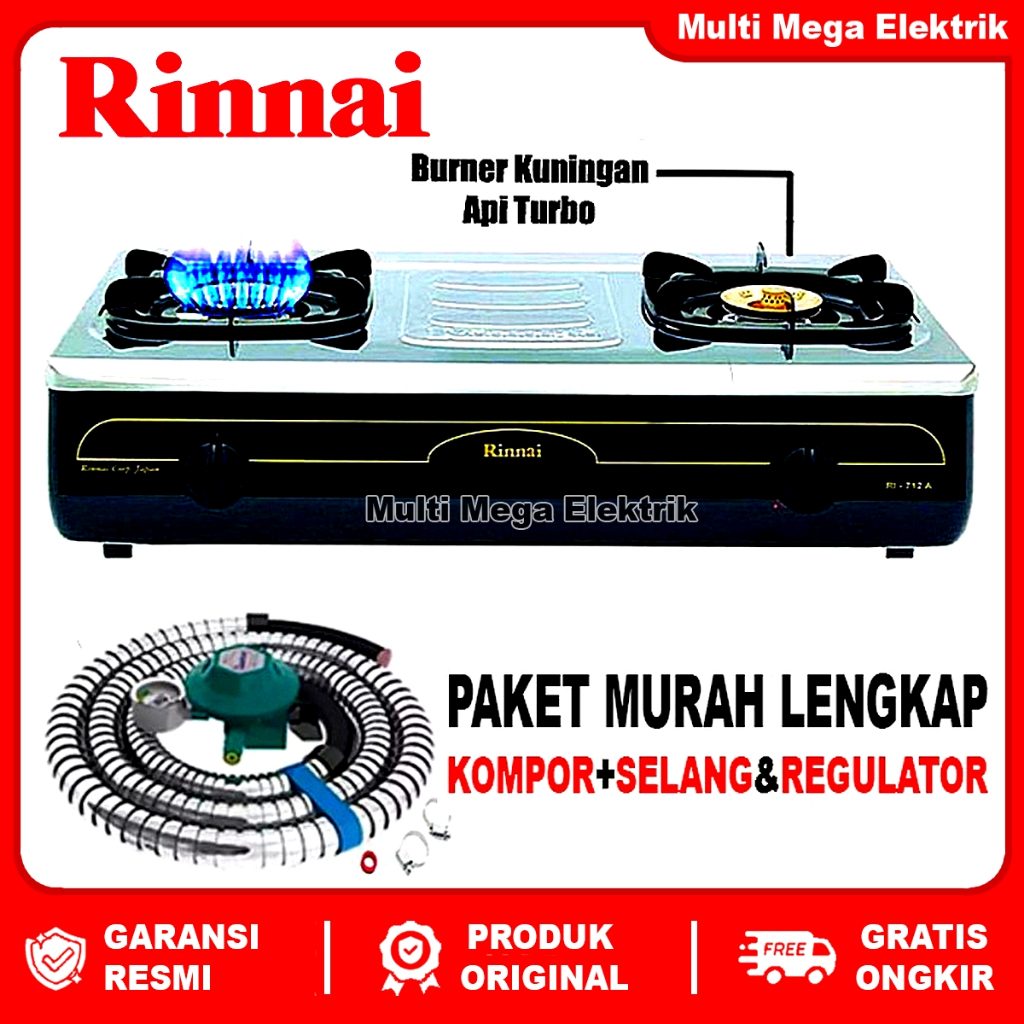 [COD] KOMPOR GAS RINNAI 2 TUNGKU RI 712 A / KOMPOR 2 TUNGKU / KOMPOR RINNAI 2 TUNGKU / KOMPOR RINAI 