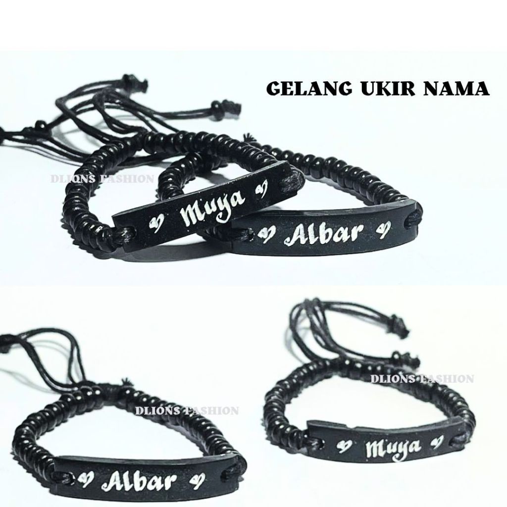 GELANG NAMA,GELANG UKIR NAMA SENDIRI,GELANG COUPLE BISA BAYAR DITEMPAT