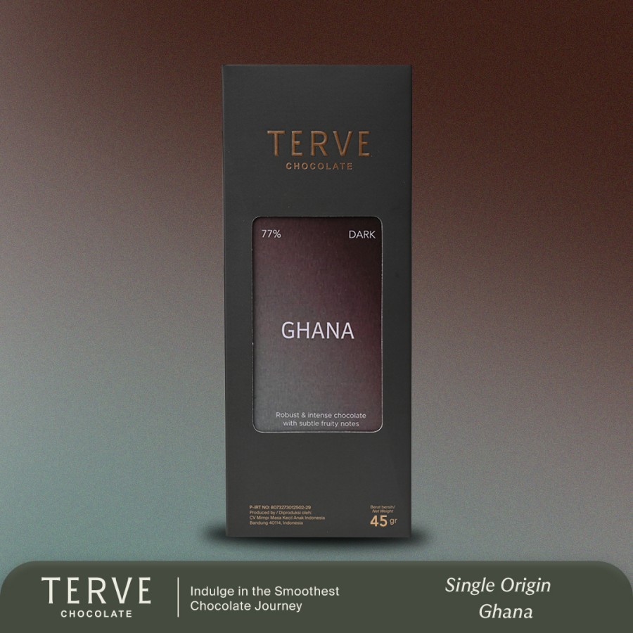 

Terve Dark Chocolate Bar - Ghana