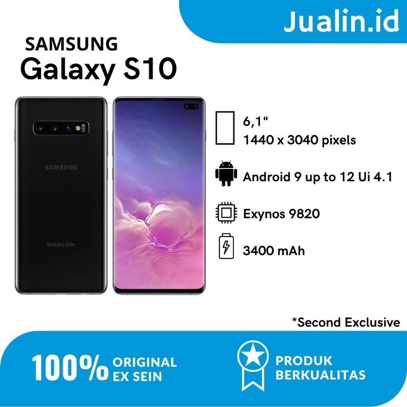 Samsung Galaxy S10 RAM 8/128 GB Second Original Garansi Resmi SEIN