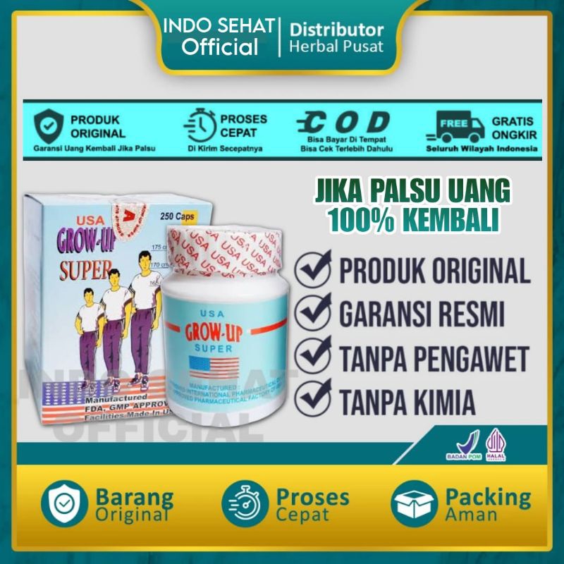 GROW UP SUPER USA Asli Original Obat Peninggi Badan Terampuh BPOM