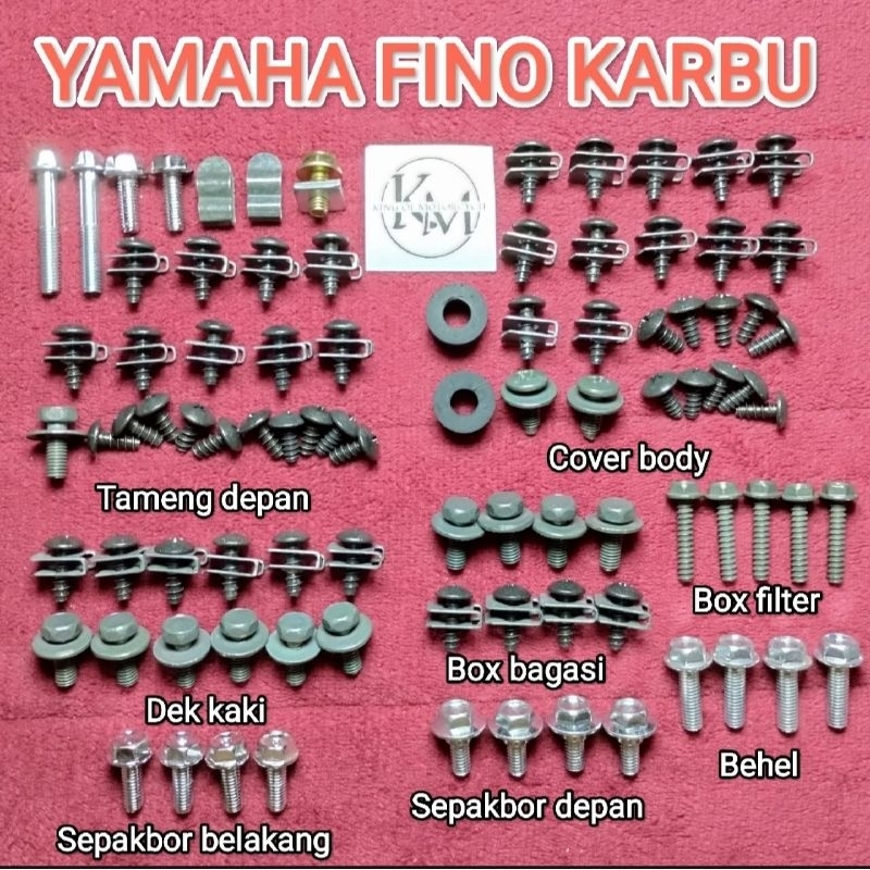 COD Baut Fino Karbu-Baut Body Lengkap Yamaha Fino Karburator
