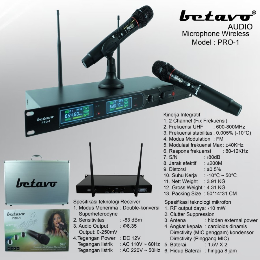 Mic Wireless Betavo PRO-1 Microphone