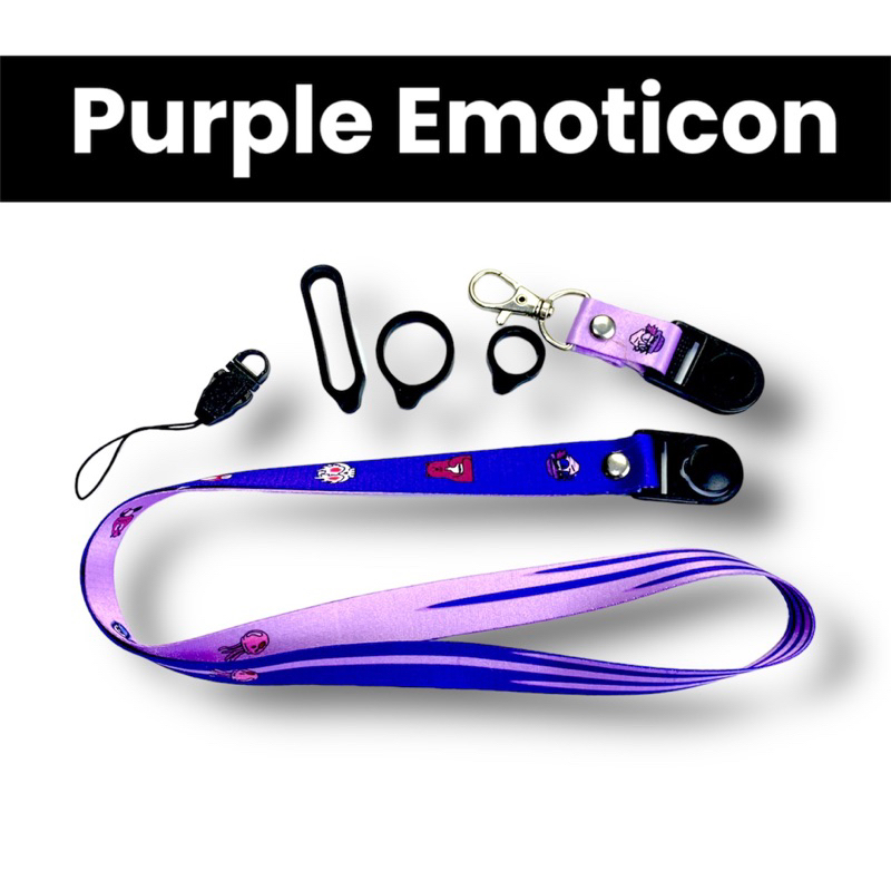 

PURPLE EMOTION LANYARD PREMIUM GANTUNGAN HP GANTUNGAN KUNCI
