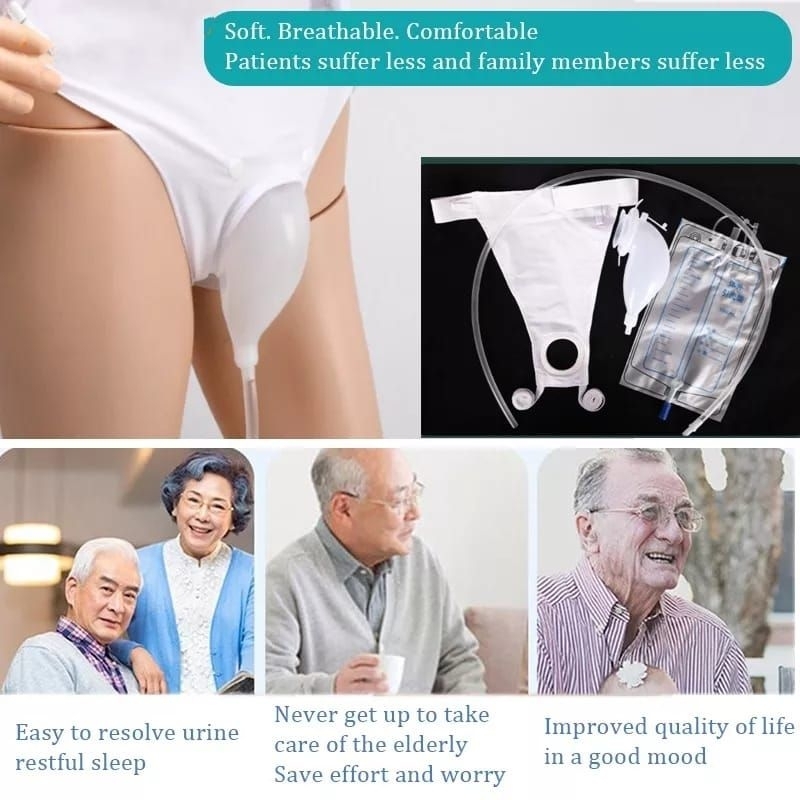 Urine Collector  Urinal With Catheter Bag Kantong Urine Pasien Stroke