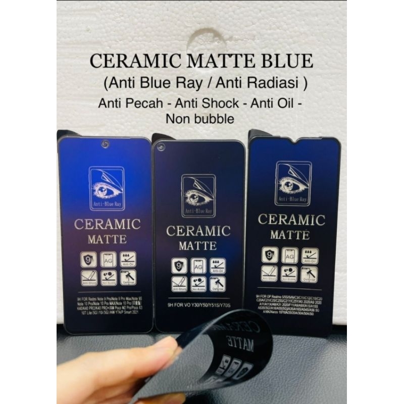 Tempered Glass Ceramic Matte Anti Radiasi Full Realme X50 Pro X7 X7 Pro X9 V11S 5G V13 V15 V25 Anti 