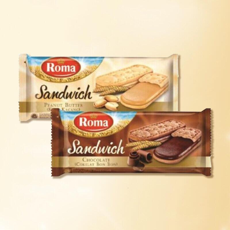 

Roma Sandwich Chocolate 157 gr Peanut Butter 189 gr