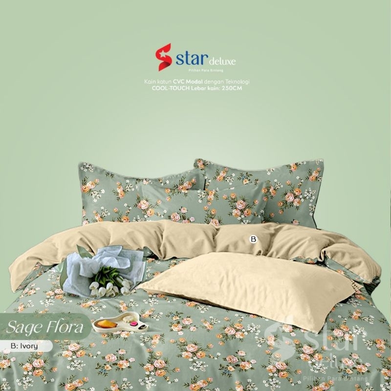 Sprei Homemade DOUBLE QUEEN & KING ll Katun Lokal Premium ll Bahan Ready Stock ll MOTIF BUNGA