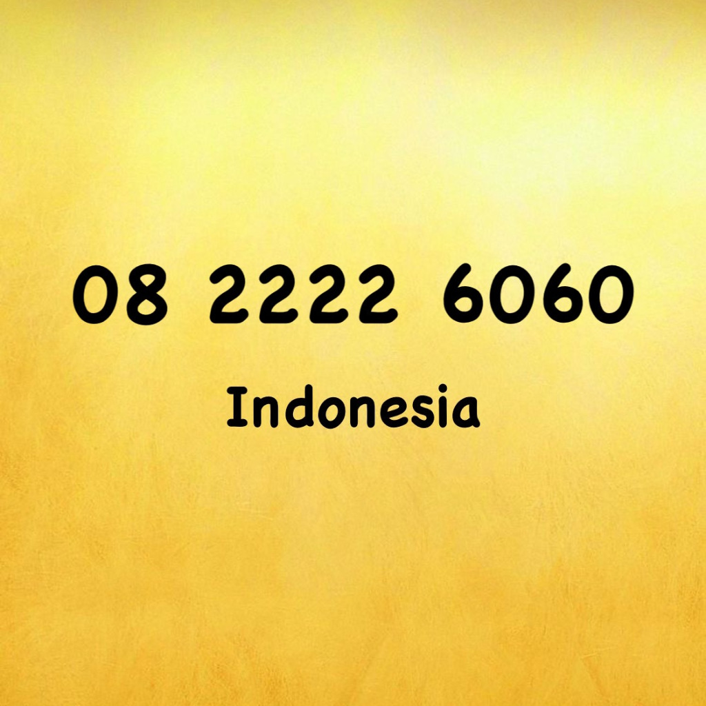 Nomor Cantik Simpati 10 Digit ABAB CDCD - 0822 22 6060 - 08 2222 6060