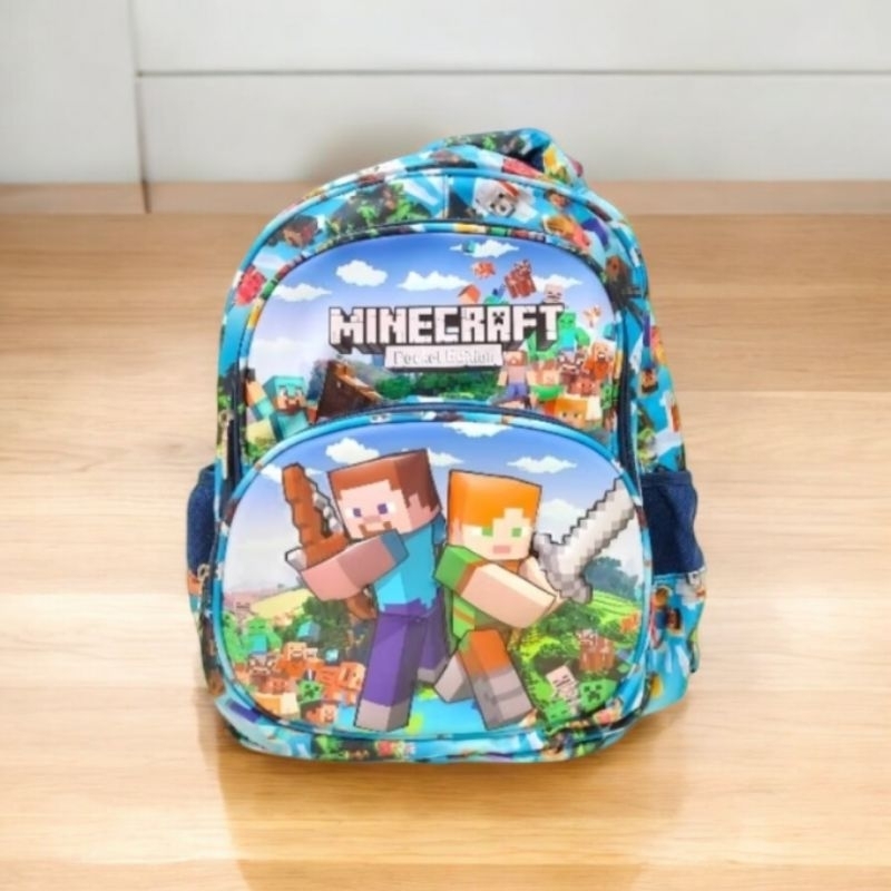 Tas anak laki laki/ tas ransel anak sekolah SD TK amo us import / Minecraft/ roblox/ dino/ astronot