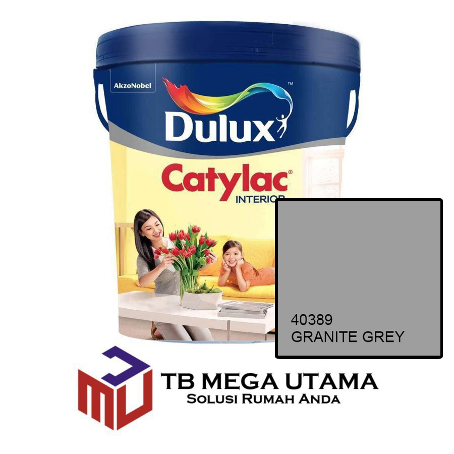 Dulux Catylac Interior Granite Grey 40389 25 kg | Cat Decorative Tembok Interior