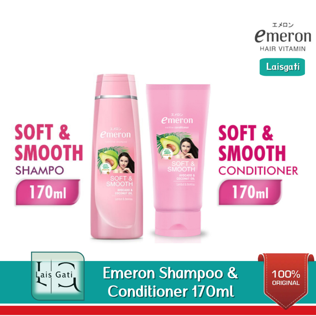 Emeron Shampoo dan Conditioner Soft & Smooth 170 ml