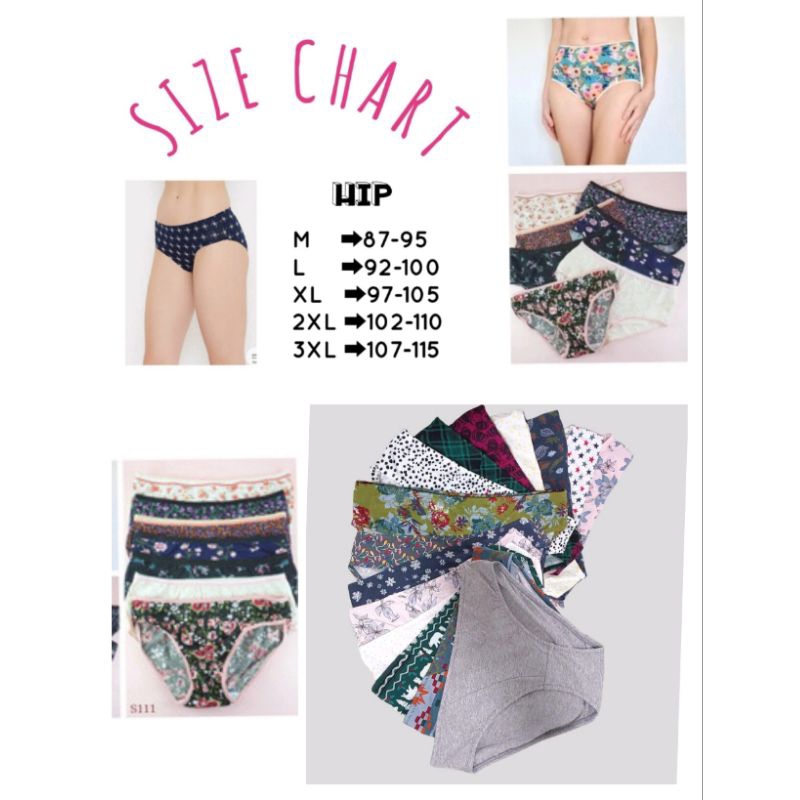 CD Wanita UnderwearMotif Bunga