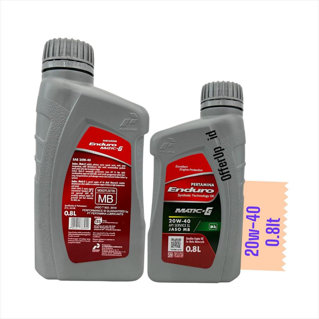 OLI PERTAMINA ENDURO SYNTHETIC OIL MATIC-S 10W-30 MATIC-V 10W-40 MATIC-G 20W-40