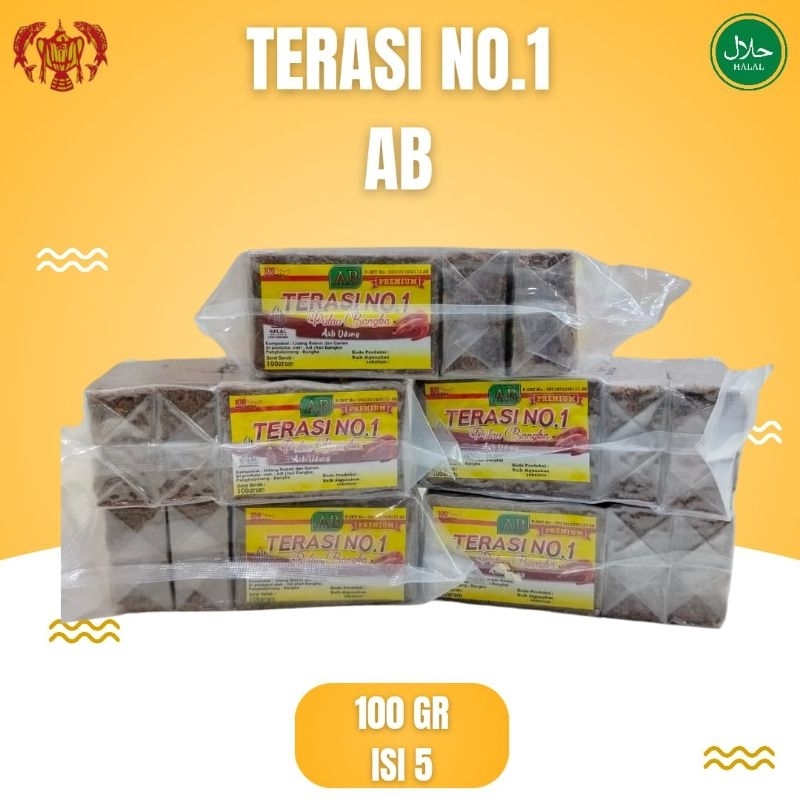 

Terasi No. 1 khas Bangka cap AB, 100gr isi 5