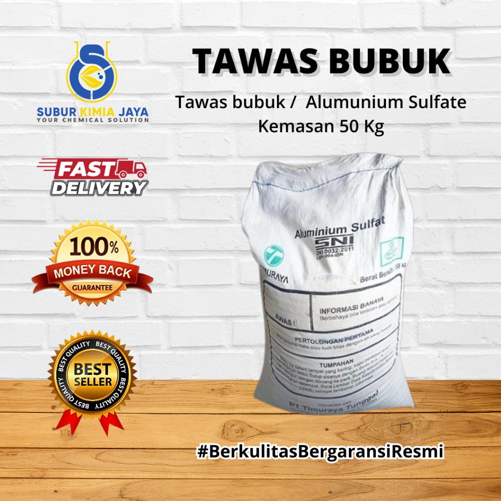

Tawas Bubuk / Tawas Powder /Alumunium Sulfat ex. Timuraya 50KG Premium