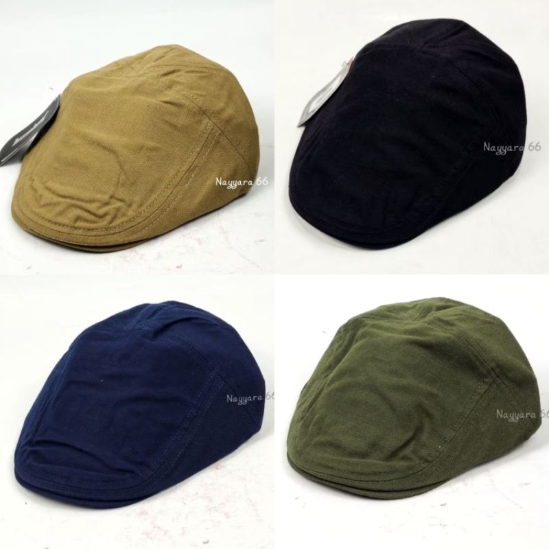 TOPI PET CANVAS/flat cap hat Canvas / topi kodok / topi copet / topi pelukis /topi sutrada