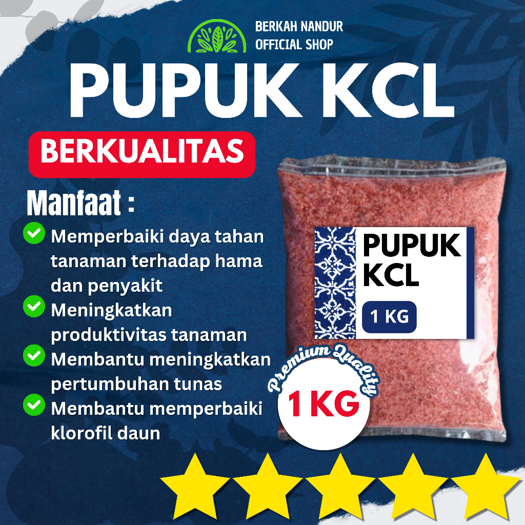 Repack Pupuk KCL Mahkota Repack 1 kg