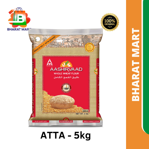 

Bharat Mart - AASHIRVAAD WHOLE WHEAT FLOUR 5 KG