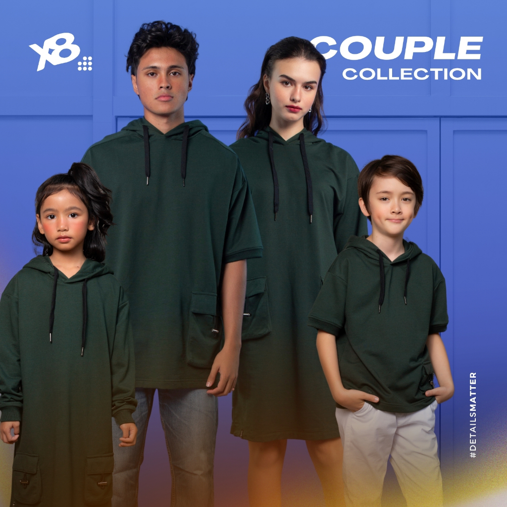 X8 Mark T-Shirt Couple Family - baju oversize couple keluarga