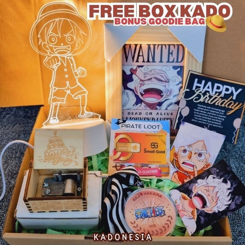 Hampers One Piece Kado Luffy Hadiah Bajak Laut / Fankit Anime One Piece