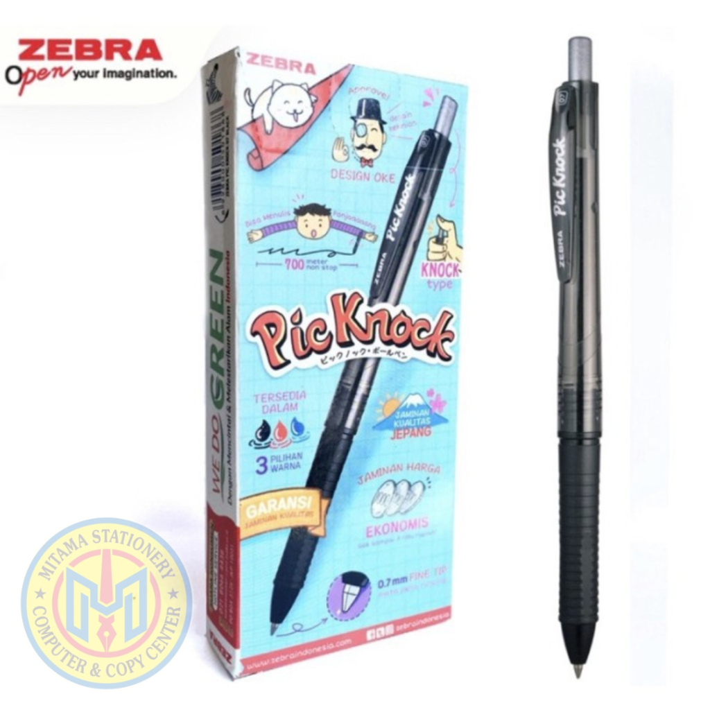 

Pulpen Piccolo Knock 07 Zebra