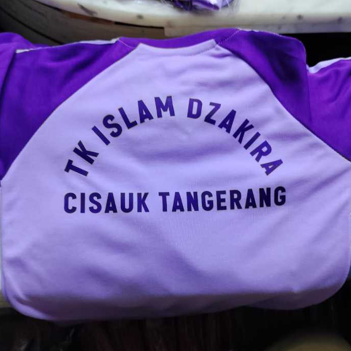 SABLON KAOS OLAHRAGA ANAK SD / SABLON DADA BELAKANG DAN DADA KIRI