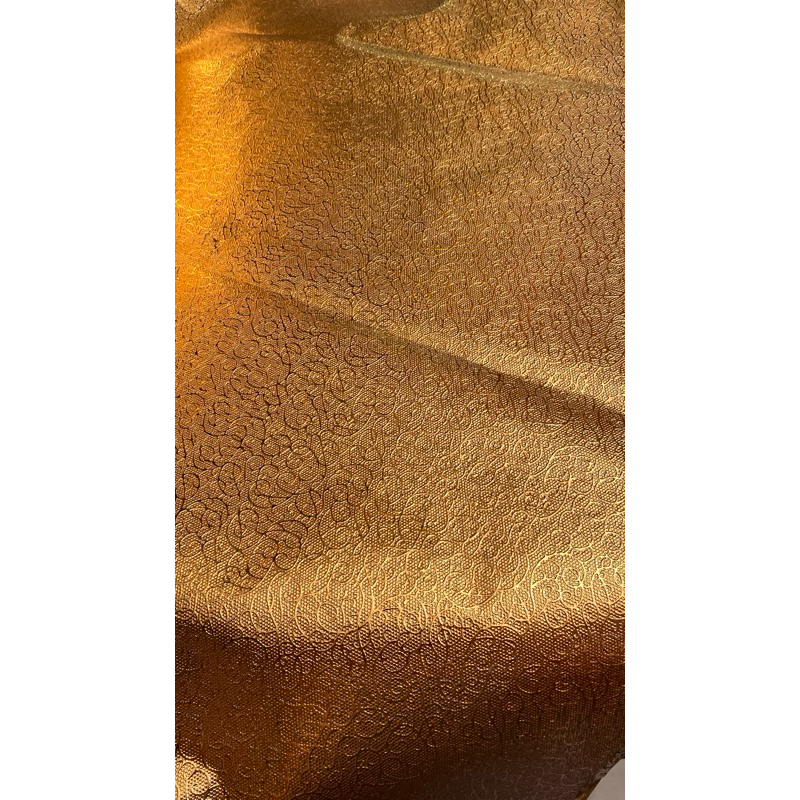 Merchendaisestar Plasmen Prada Emas Premium Lebar 120Cm Per Meter/ Kain Plasmen Emas Lebar / Kain